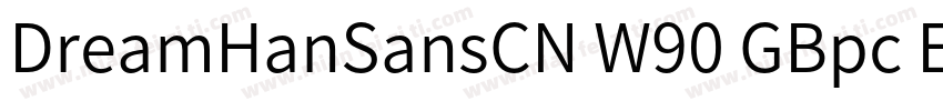 DreamHanSansCN W90 GBpc EUC H字体转换